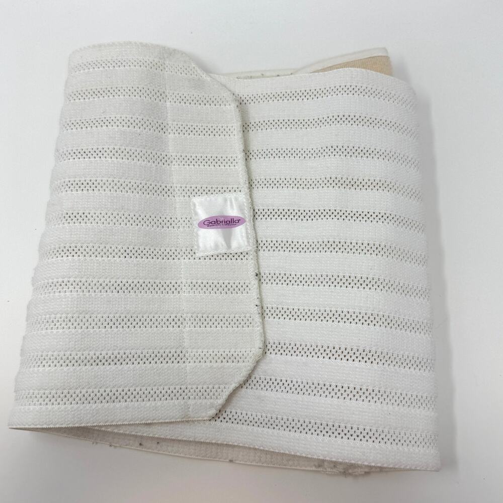 Gabrialla Postpartum Belly Band C Section Abdominal Binder In White Size Small